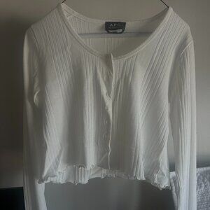 APC white cardigan new